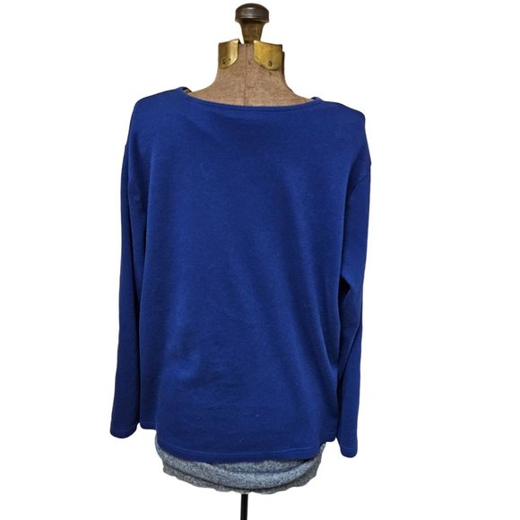 Liz Claiborne Shirt Womens 1X Long Sleeve Halloween Black Cat Holiday Plus Size - Picture 2 of 9